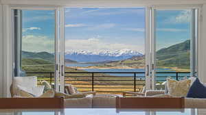 Water view featuring a mountainous background