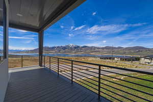 Deck with a mountain view