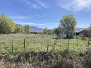 View of yard featuring a mountain view and a view of countryside