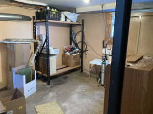 View of unfinished below grade area