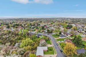 Aerial view of residential area
