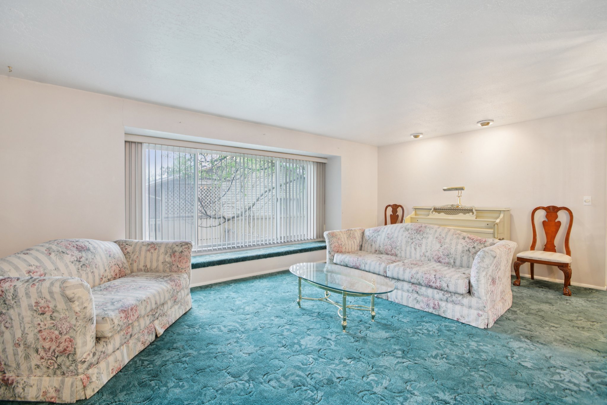 View of carpeted living area