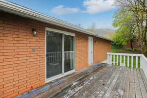 View of wooden terrace