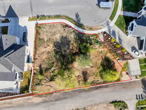 View of property location with property boundaries highlighted