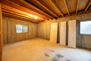 Unfinished basement space.