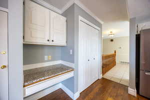 Organization space in kitchen area.