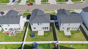 Aerial view of residential area