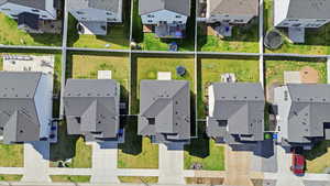 Aerial view of residential area