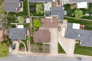 Aerial view of residential area