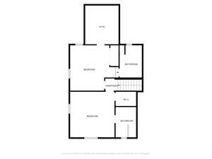Upper level floor plan
