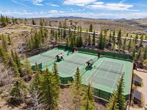 View of tennis court