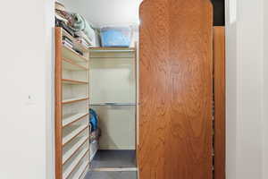 View of walk in closet