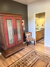 Property entrance with a sink