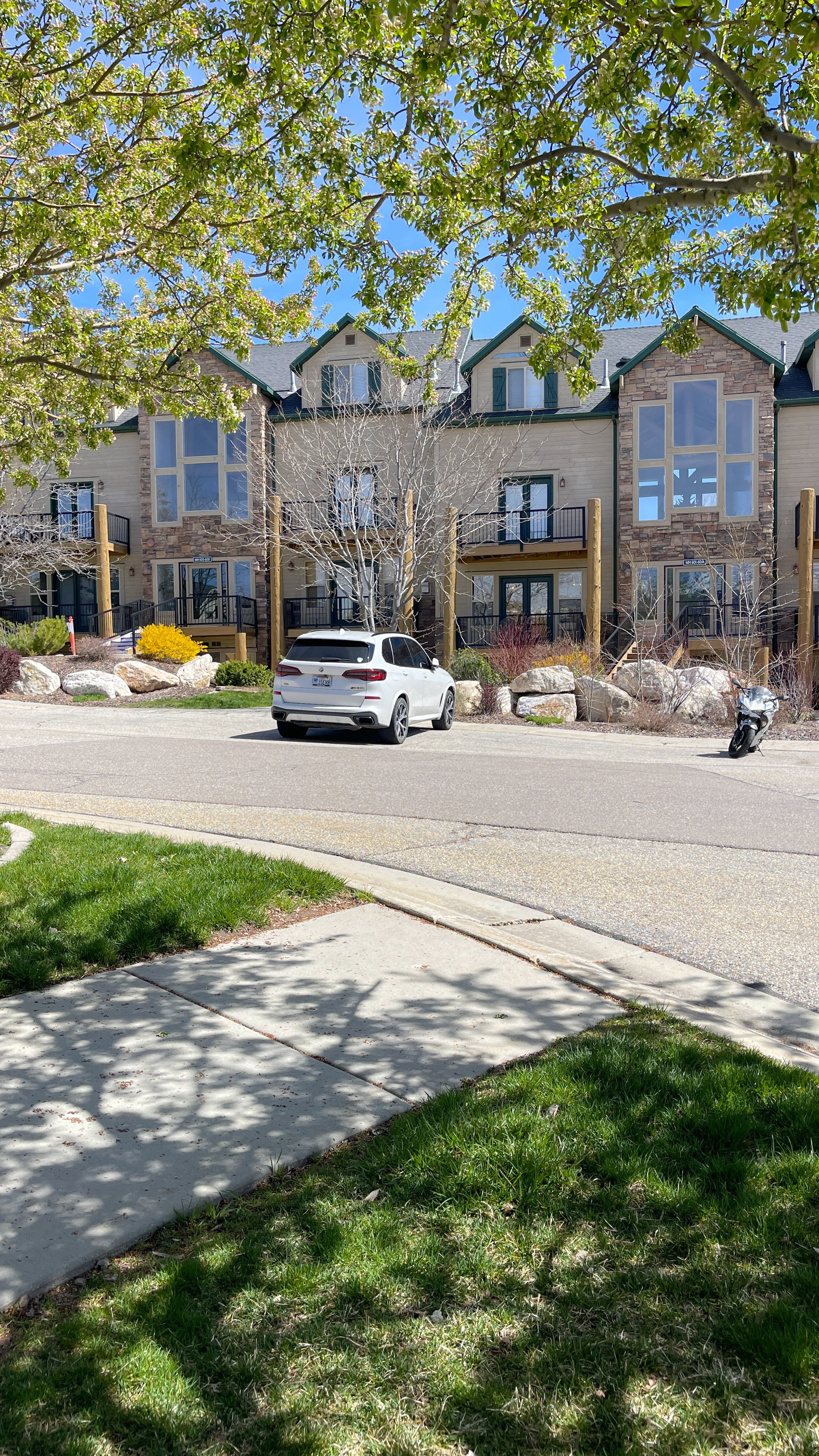 View of parking, front of condo
