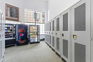 View of property's community with a high ceiling