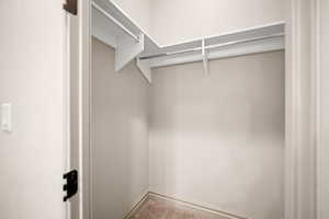 View of walk in closet