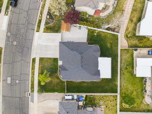 Aerial view of residential area