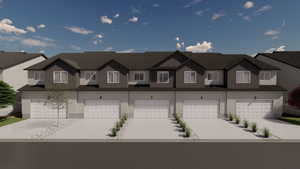 View of front of home featuring driveway