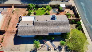 View from above of property