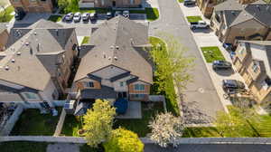 Aerial view of residential area