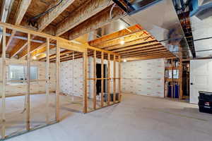 View of below grade area