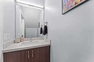 Bathroom featuring vanity