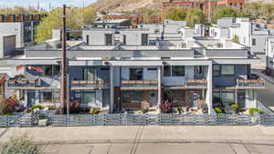 View of building exterior with a mountain view