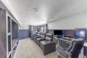 Smurf tube in wall for entertainment center ease.