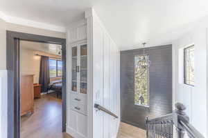 Custom built ins and wall treatments throughout the home!