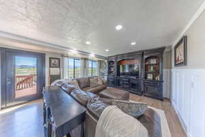 Enterntainment center included!