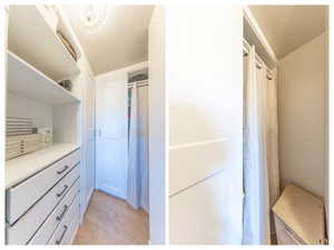 Walk in closet with tons of organization