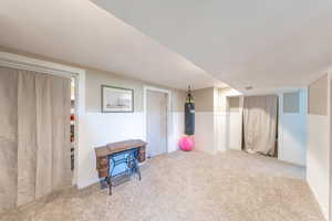 large basement hallway flex space