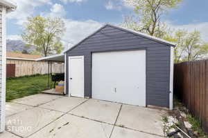 Garage with a storage unit