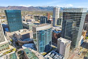 View of city with a mountainous background