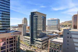 View of city featuring mountains
