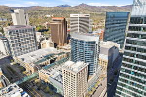 City view with a mountainous background