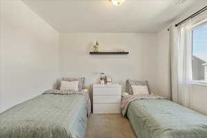 View of carpeted bedroom