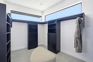 View of walk in closet