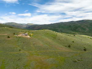 Mountain view with rural landscape