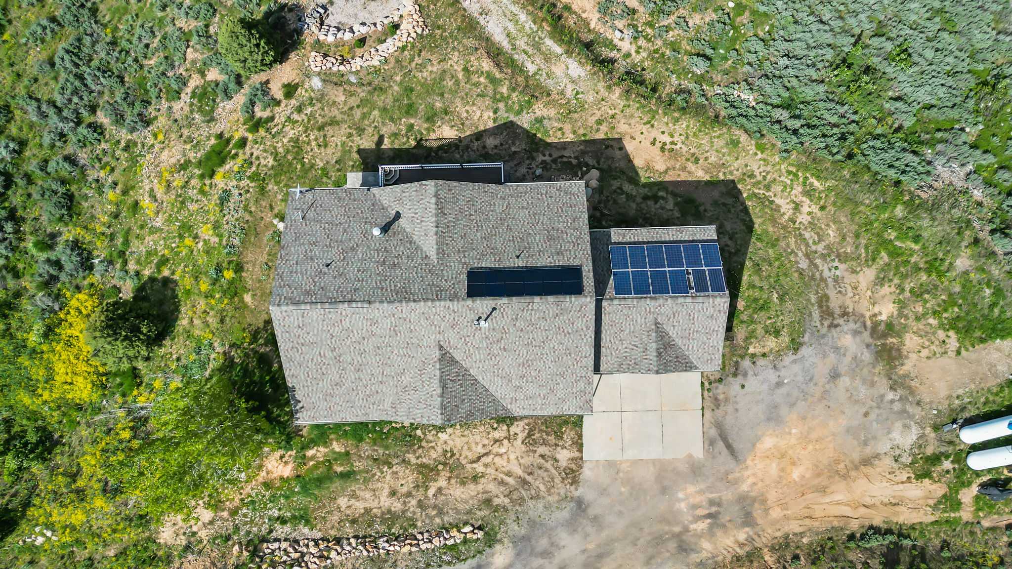 View from above of property