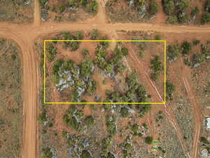 Overview of rural landscape with property parcel outlined