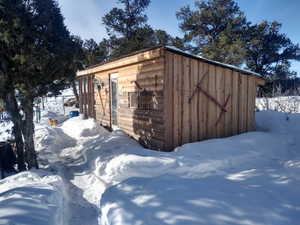 View of snow covered structure