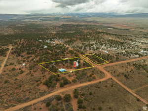 View of rural area with a desert landscape and property parcel outlined