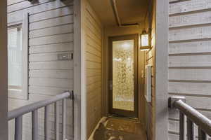 View of exterior entry