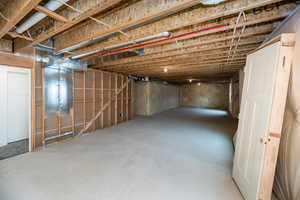 View of unfinished below grade area