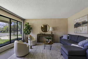 Living room with a large window