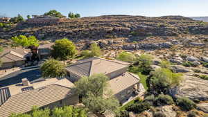 Aerial view of residential area