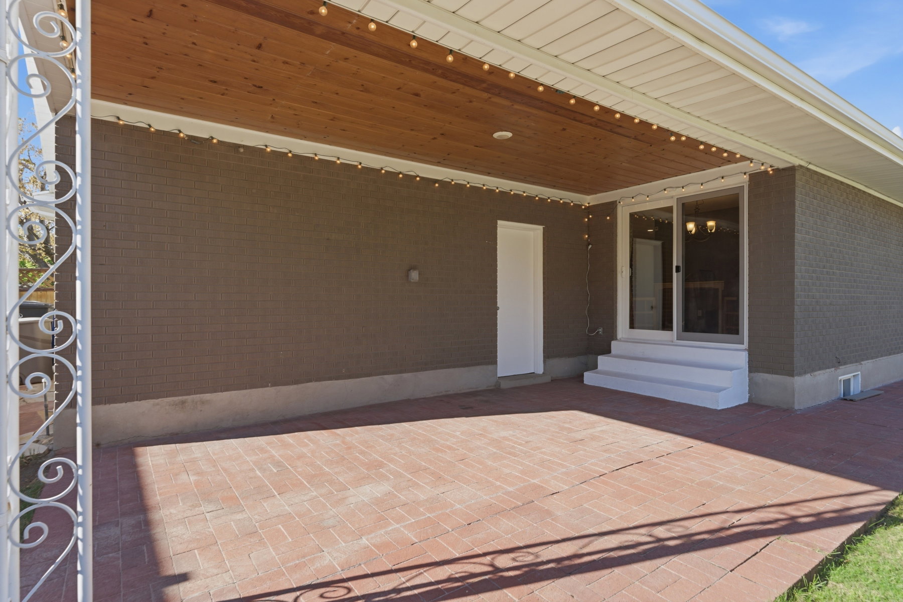 View of patio with entry steps