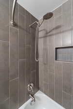 Full bathroom featuring  shower combination