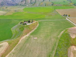 Aerial view of property's location featuring rural landscape